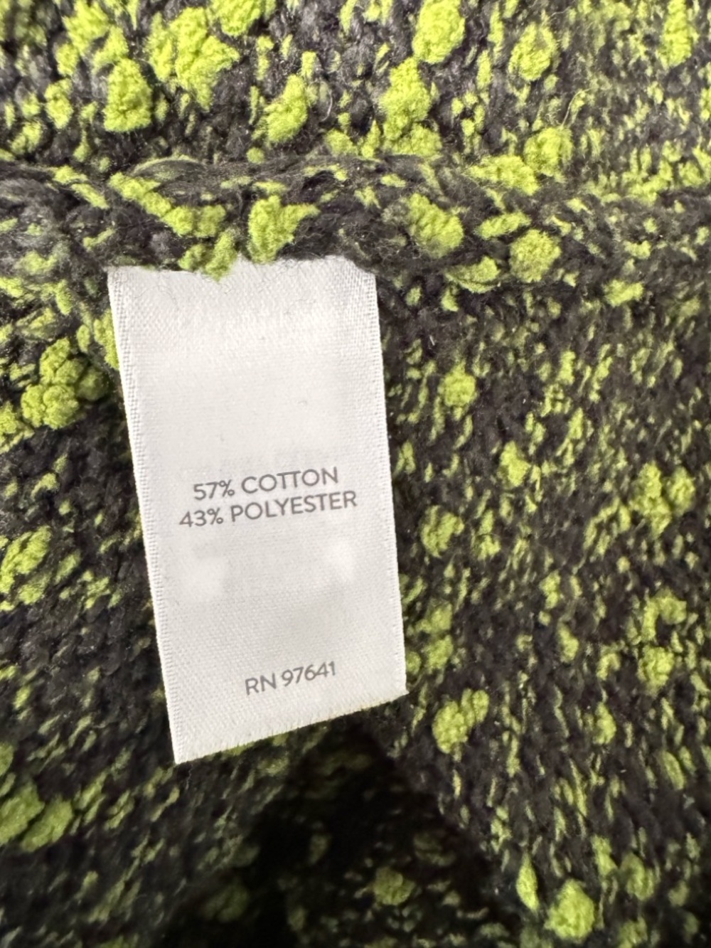J Jill Sweater Womens Black Neon Green Harvest Moon Knit Round
Neck Pullover L - Picture 7 of 10
